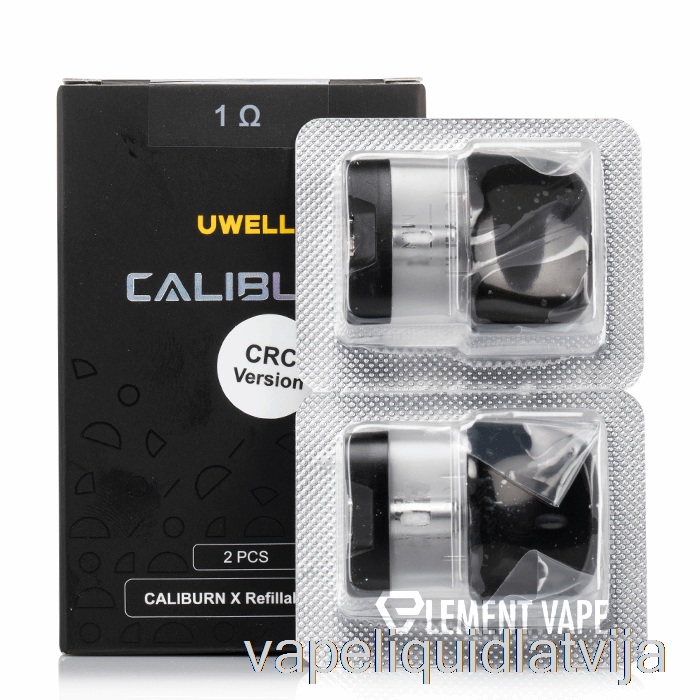 Uwell Caliburn X Nomaiņas Podi 3ml Pod + 1,0ohm Spoles Vape šķidrums
